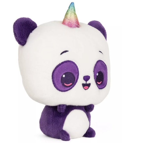 GUND Drops Bonnie Bamboo Stuffed Animal Soft Plush Pet, White and Purple, 6" - Picture 2 of 3